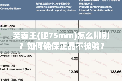芙蓉王(硬75mm)怎么辨别？如何确保正品不被骗？